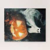 Puzzle Halloween GhostCat et Jack-o'-lantern (Horizontal)