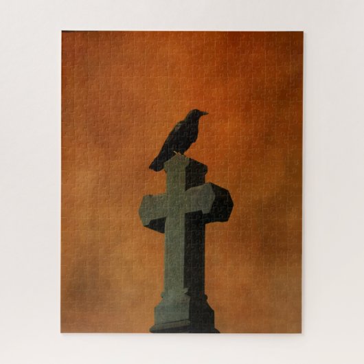 Puzzle Halloween Gothic Crow (Vertical)