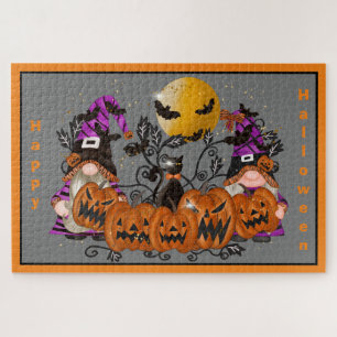 Puzzle Halloween Grey Gray Gnome