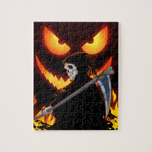Puzzle Halloween Grim Flamme de la Faucheuse de fantôme (Vertical)