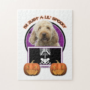 Puzzle Halloween - juste un Lil éffrayant - GoldenDoodle