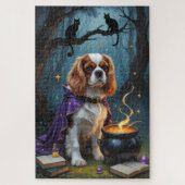 Puzzle Halloween lunique Cavalier King Charles Spaniel (Vertical)