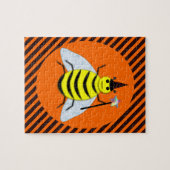 Puzzle Halloween Magic Bee Witch Orange et Black Stripes (Horizontal)