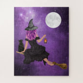Puzzle Halloween Magic Flying Witch (Vertical)