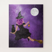 Puzzle Halloween Magic Flying Witch (Vertical)