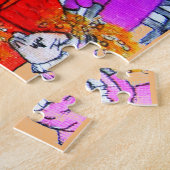 PUZZLE HALLOWEEN MICE NETTOYER LE CITROUILLE (Côté)