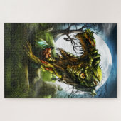 Puzzle Halloween Night Zombie Rising Pleine lune Graveyar (Horizontal)
