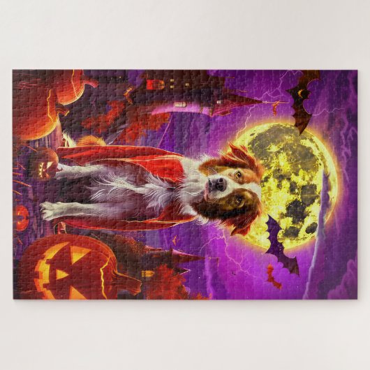 Puzzle Halloween Nouvelle-Écosse Duck Toller Vampire Citr (Horizontal)