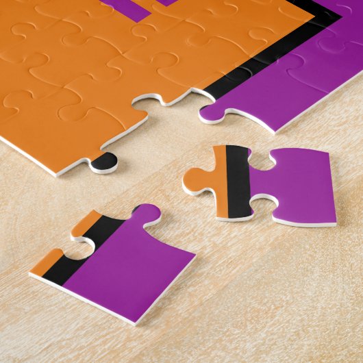 Puzzle Halloween Orange Gnome tendance (Côté)