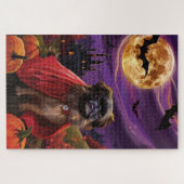 Puzzle Halloween Pekingese Vampire Citrouilles effroi (Horizontal)