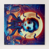 Puzzle Halloween - petit vampire mignon (Horizontal)