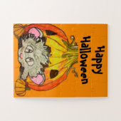 PUZZLE HALLOWEEN PUMPKIN ON TOP OF A MOUSE (Horizontal)