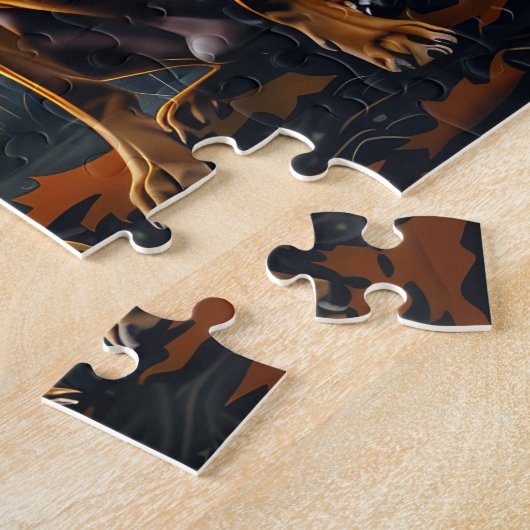 Puzzle Halloween Rhodesian Ridgeback Éffrayant (Côté)