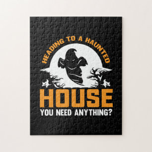 Puzzle Halloween Se Dirigeant Vers Une Maison Hantée Anni