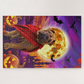 Puzzle Halloween Shar Pei Vampire Citrouilles effroi (Horizontal)