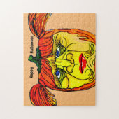 PUZZLE HALLOWEEN SILLY GIRL CITROUILLE (Vertical)