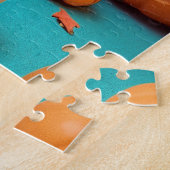 Puzzle Halloween Skeleton Citrouille Éffrayant Orange Cya (Côté)