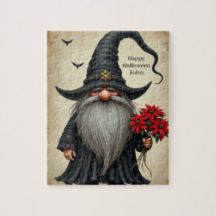 PUZZLE Halloween sorcier gnome personnalisable