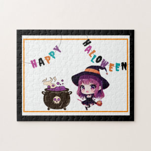 Puzzle Halloween/sorcière/automne/octobre