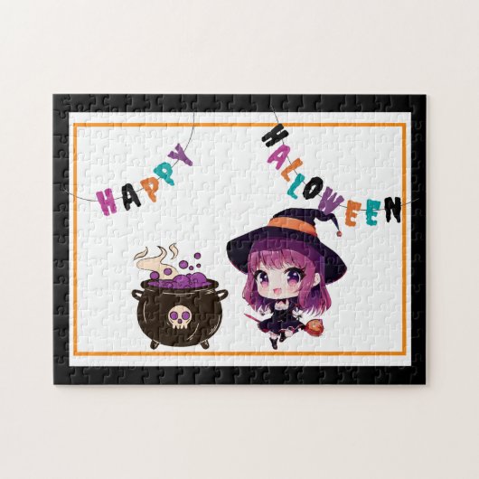 Puzzle Halloween/sorcière/automne/octobre (Horizontal)