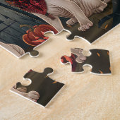 Puzzle Halloween sphynx chats Éffrayant (Côté)