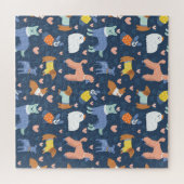 Puzzle Halloween Spiders Web : Motif sans couture (Horizontal)