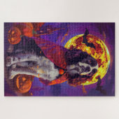 Puzzle Halloween Springer Spaniel Vampire Citrouilles Épo (Horizontal)