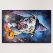 Puzzle Halloween Staffordshire Américain Avec Citrouilles (Horizontal)