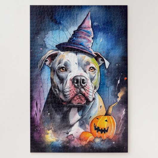 Puzzle Halloween Staffordshire Américain Avec Citrouilles (Vertical)
