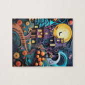 Puzzle Halloween Trics Ou Maisons De Soins (Horizontal)