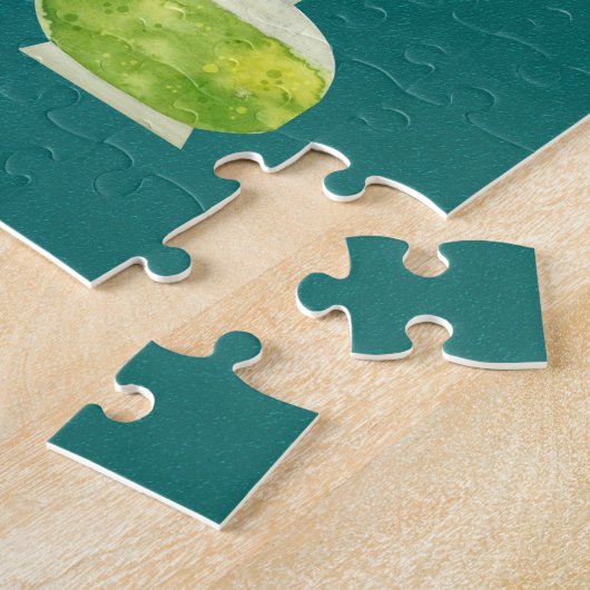 Puzzle Halloween Turquoise et vert (Côté)