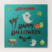 Puzzle Halloween Turquoise et vert (Vertical)