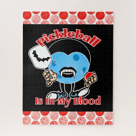 Puzzle Halloween Vampire - Pickleball Dans Mon Sang (Vertical)