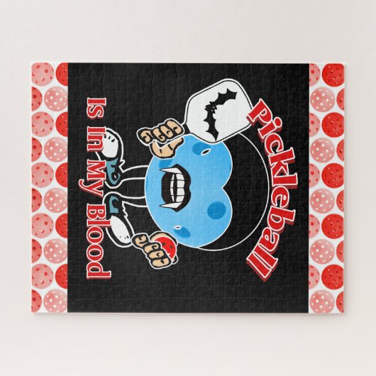 Puzzle Halloween Vampire - Pickleball Dans Mon Sang (Horizontal)