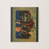 Puzzle Halloween vintage, Belle sorcière dansante (Vertical)