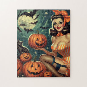 Puzzle Halloween vintage vers le haut