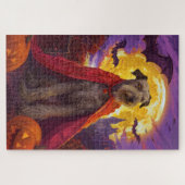 Puzzle Halloween Wolfhound Vampire Citrouilles effroi (Horizontal)
