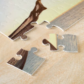 Puzzle Hamac entre les palmiers sur la plage tropicale (Côté)