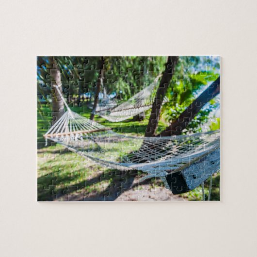 Puzzle Hamac sur la plage, Fidji (Horizontal)