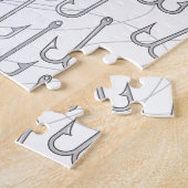 Puzzle Hameçons de pêche vintage (Côté)