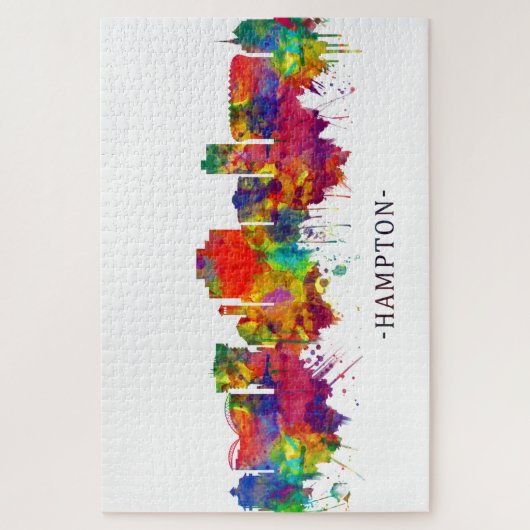 Puzzle Hampton Virginia Skyline (Vertical)