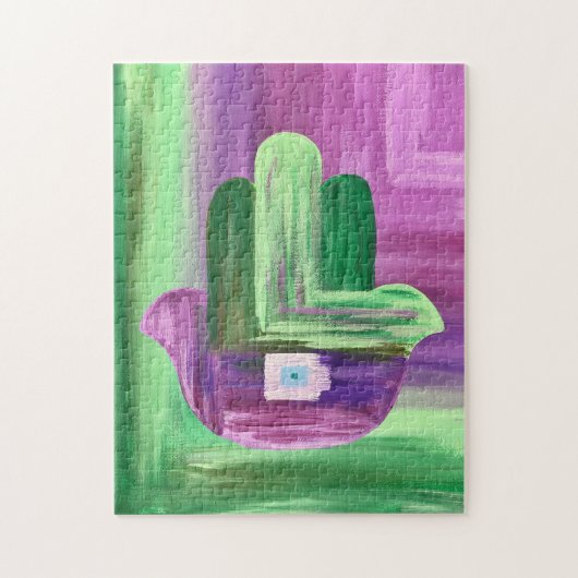 Puzzle Hamsa Abstrait (Vertical)
