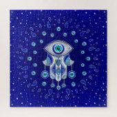 Puzzle Hamsa Hand -Evil Eye Amulet (Vertical)