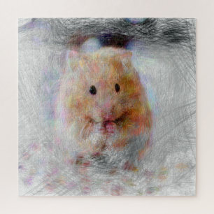 Puzzle hamster animal artistique