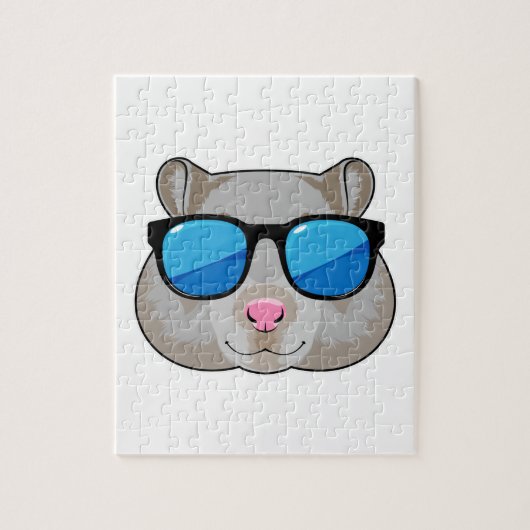 Puzzle Hamster avec lunettes de soleil (Vertical)
