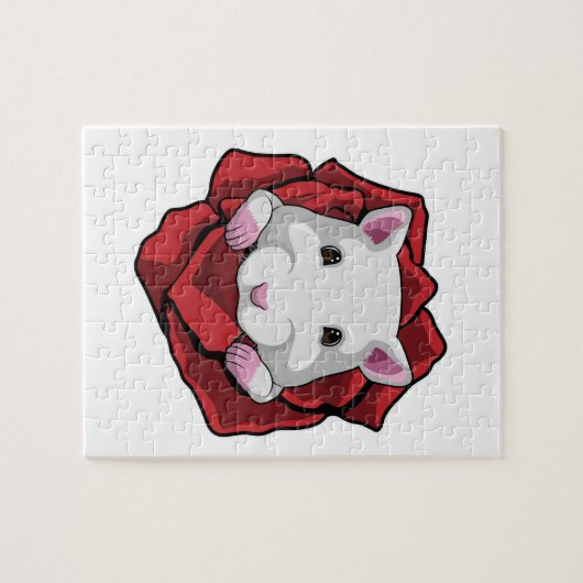 Puzzle Hamster avec Rose (Horizontal)
