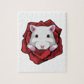 Puzzle Hamster avec Rose (Vertical)