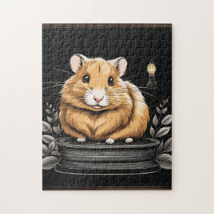 Puzzle Hamster De Beauté Et Feuille