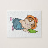 Puzzle Hamster en fermier avec des courgettes (Horizontal)