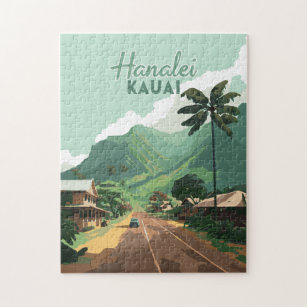 Puzzle Hanalei Kauai Hawaii Bay Mounts Green